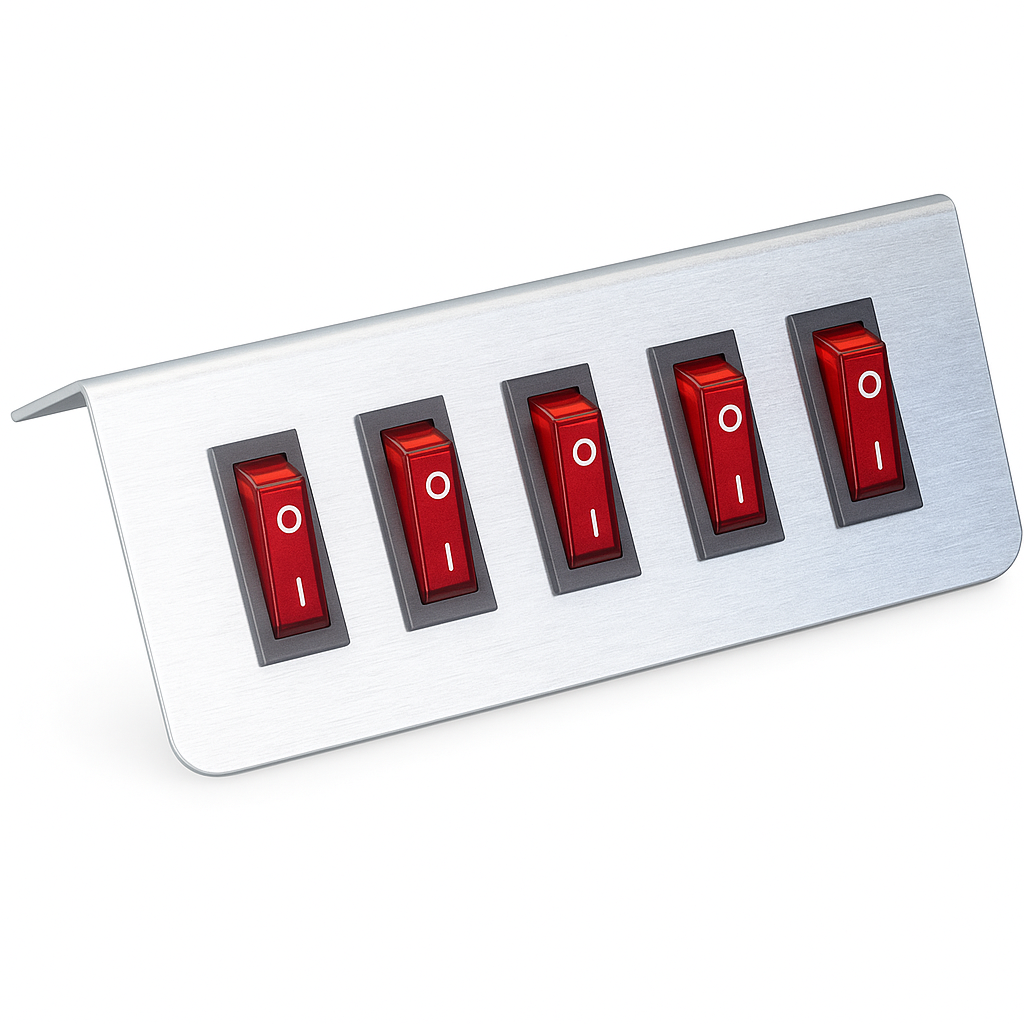 Quint Button Switch Plate