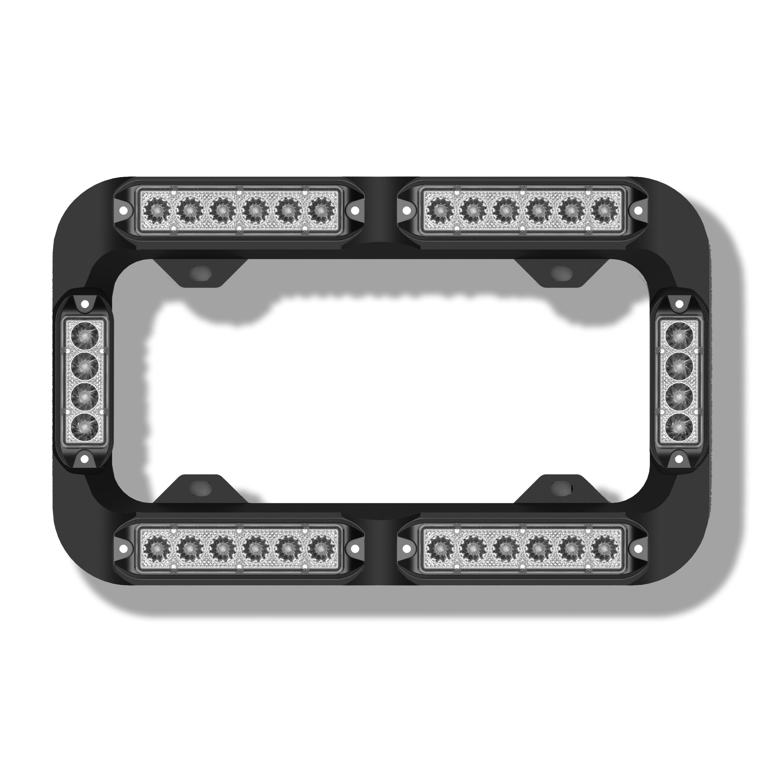 Front Rear License Plate Bracket Grille Bundle — LED Equipped