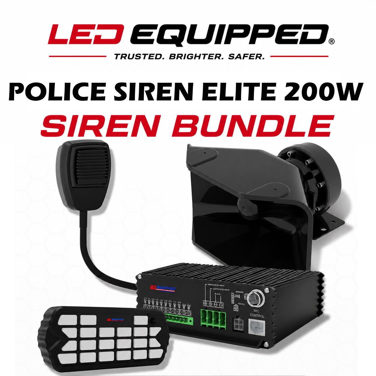 200W Police Siren Elite Bundle