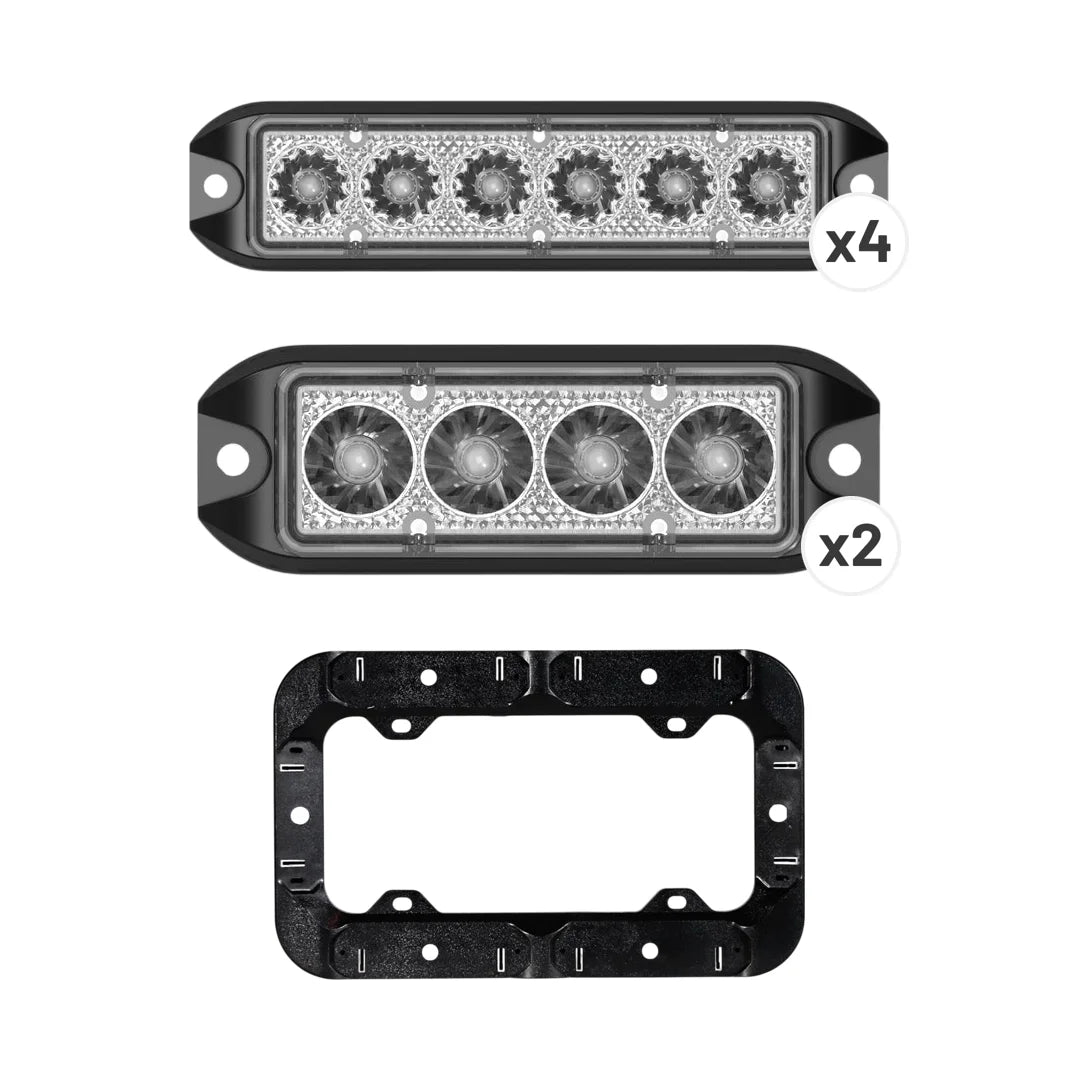 Front / Rear License Plate Bracket Grille Bundle