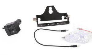 Brackets, suction cups, ON/OFF switch on cigarette plug and sync wire